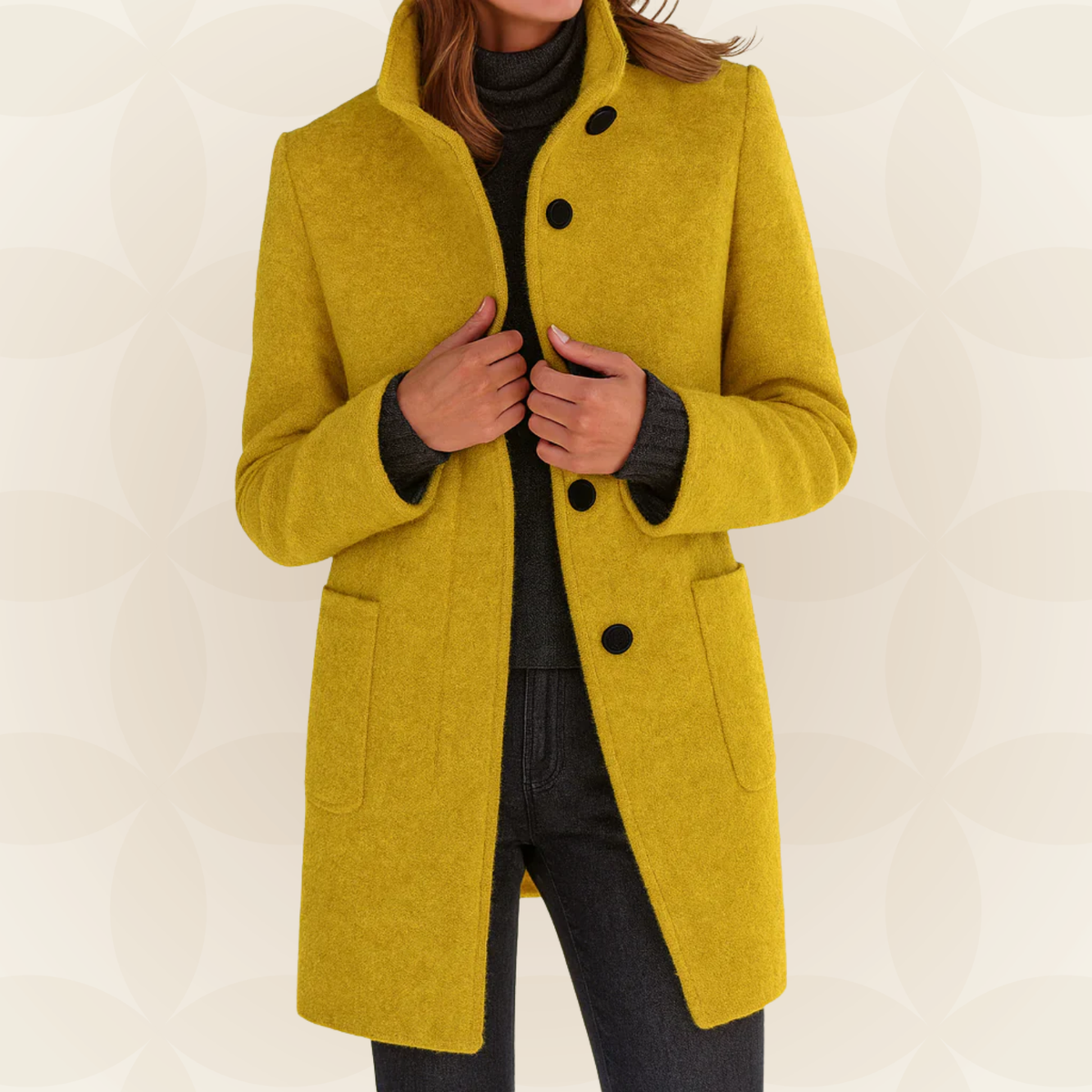 Anna | Chaqueta cómoda de mujer con cuello alto