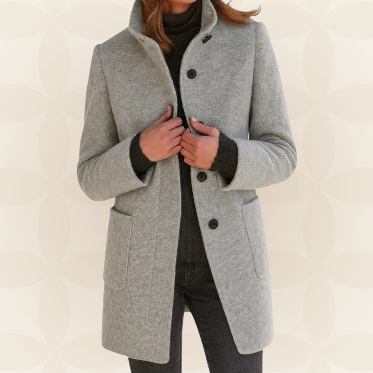 Anna | Chaqueta cómoda de mujer con cuello alto