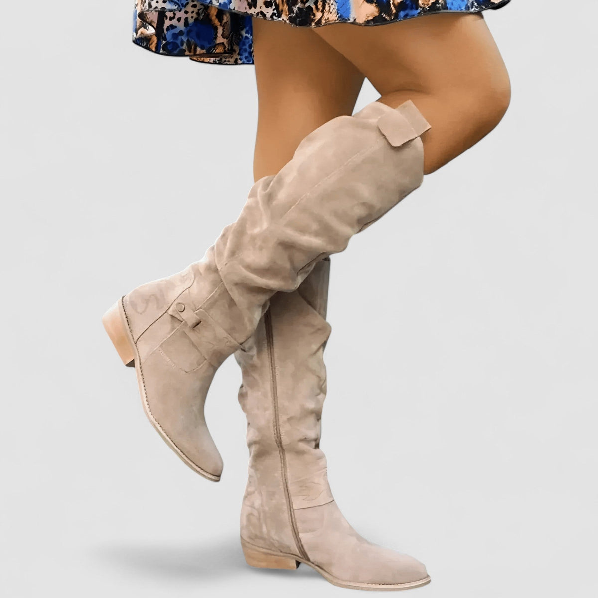 Natascia | Botas altas elegantes con caña fruncida