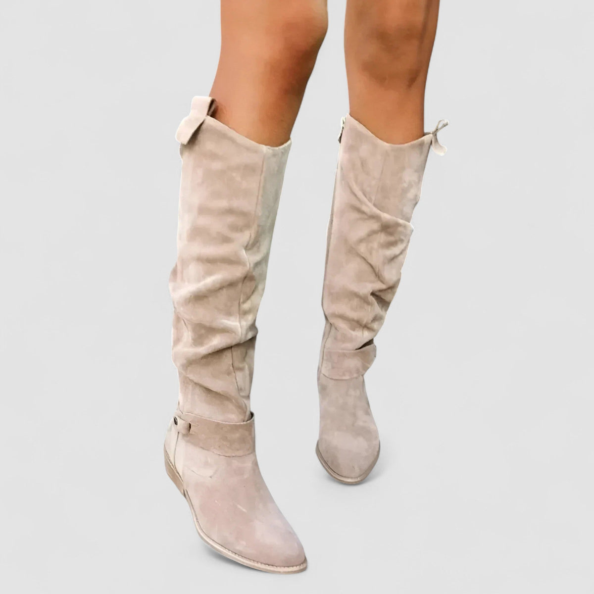 Natascia | Botas altas elegantes con caña fruncida