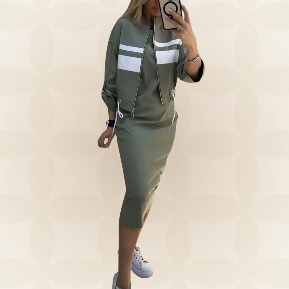 Nova | Conjunto casual de vestido y chaqueta
