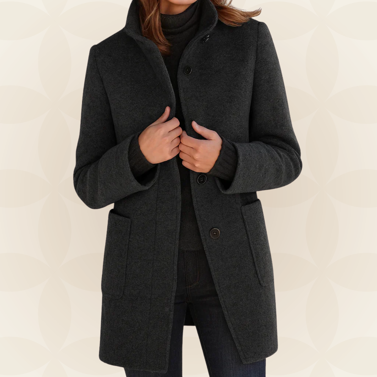Anna | Chaqueta cómoda de mujer con cuello alto