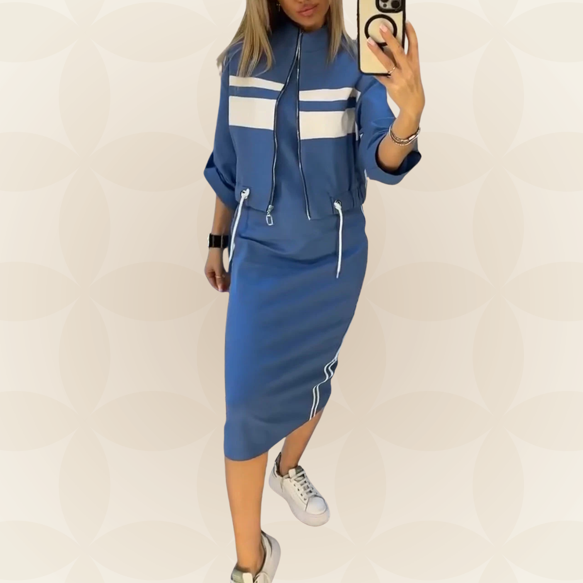Nova | Conjunto casual de vestido y chaqueta