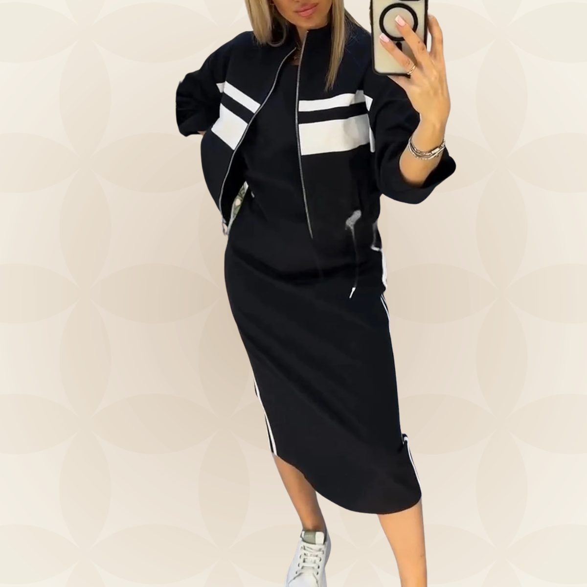 Nova | Conjunto casual de vestido y chaqueta