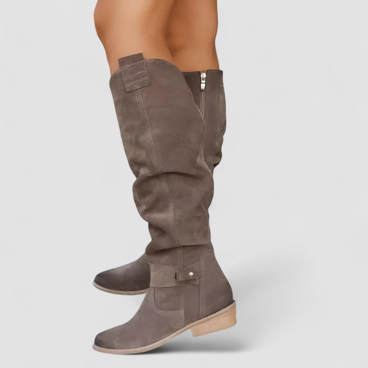 Natascia | Botas altas elegantes con caña fruncida