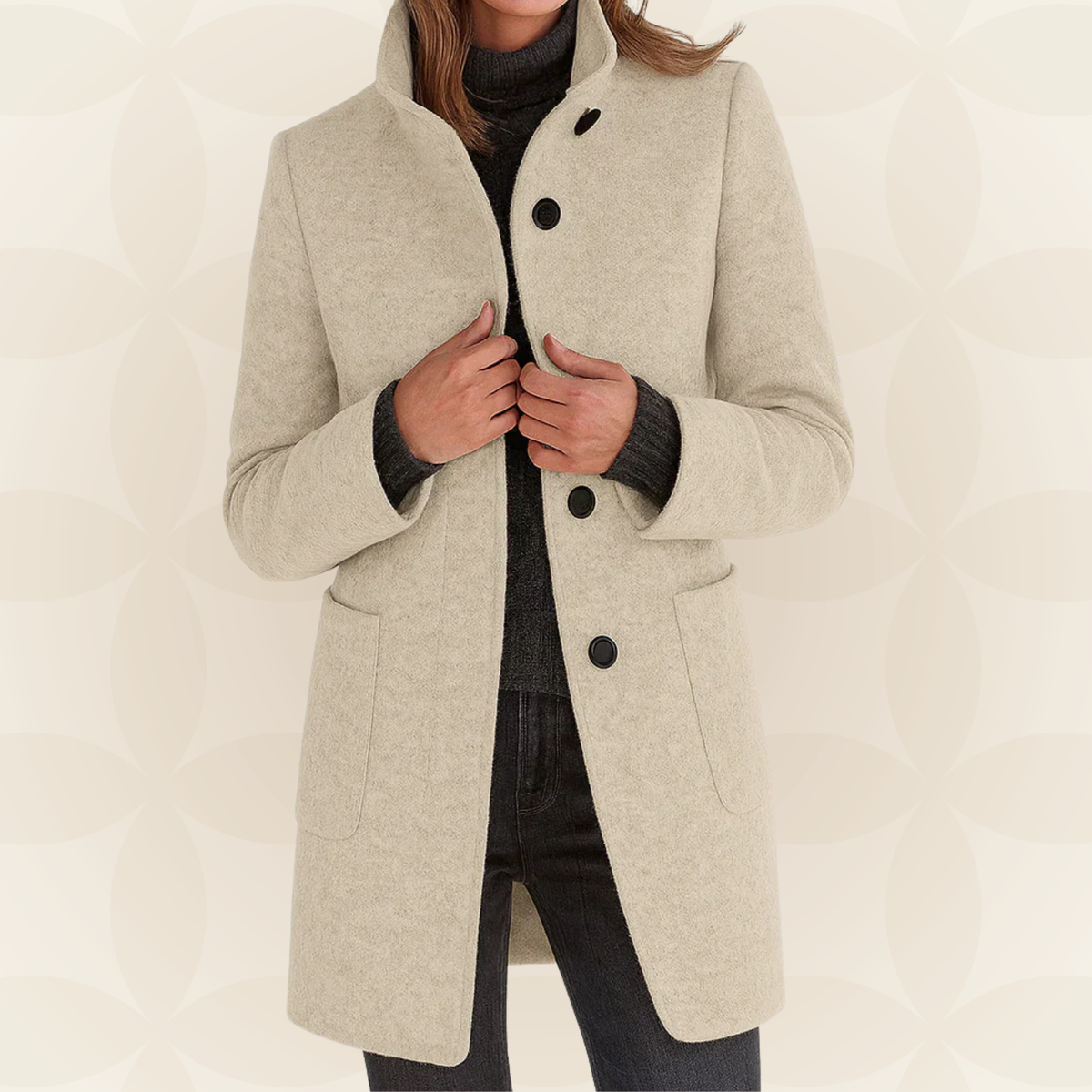 Anna | Chaqueta cómoda de mujer con cuello alto