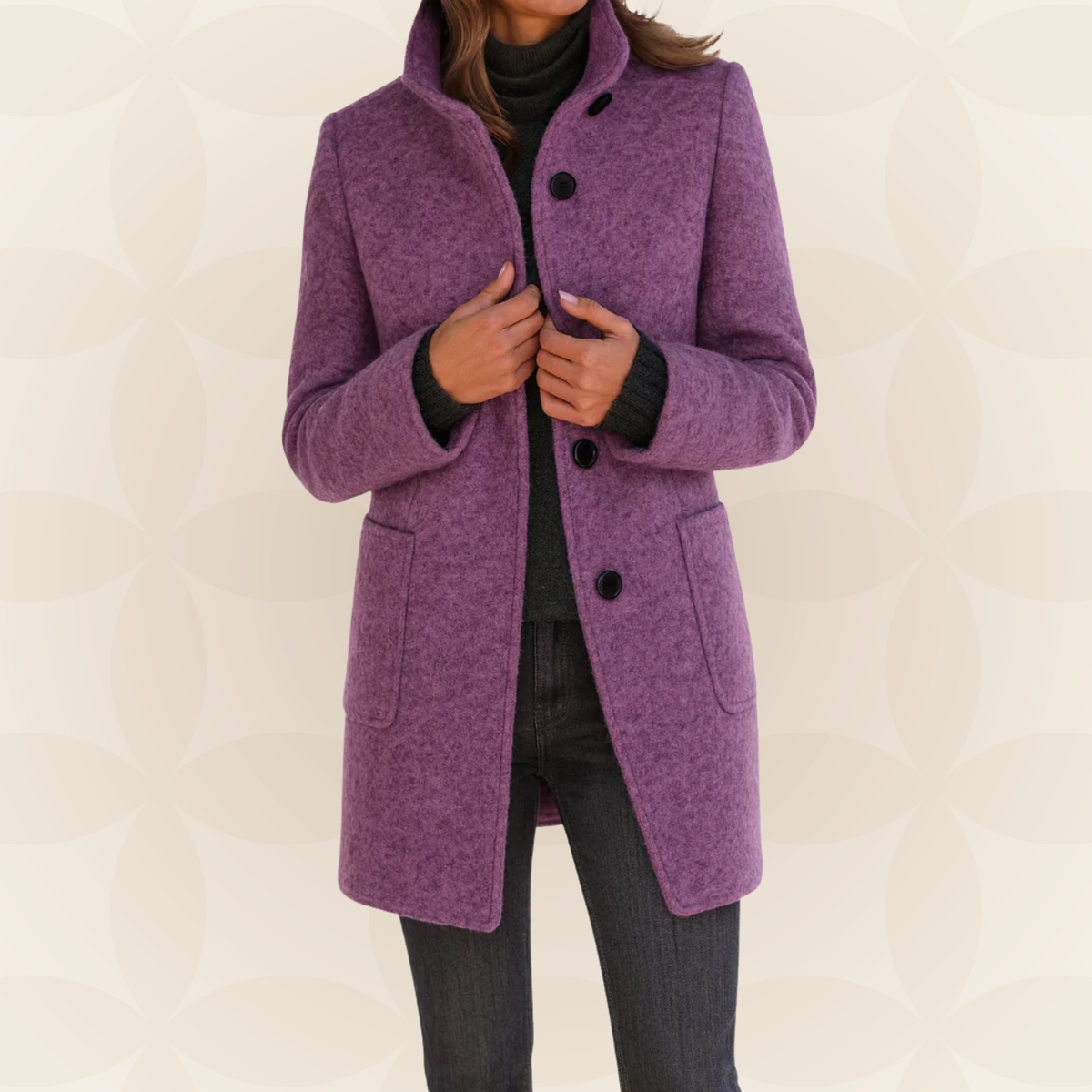 Anna | Chaqueta cómoda de mujer con cuello alto