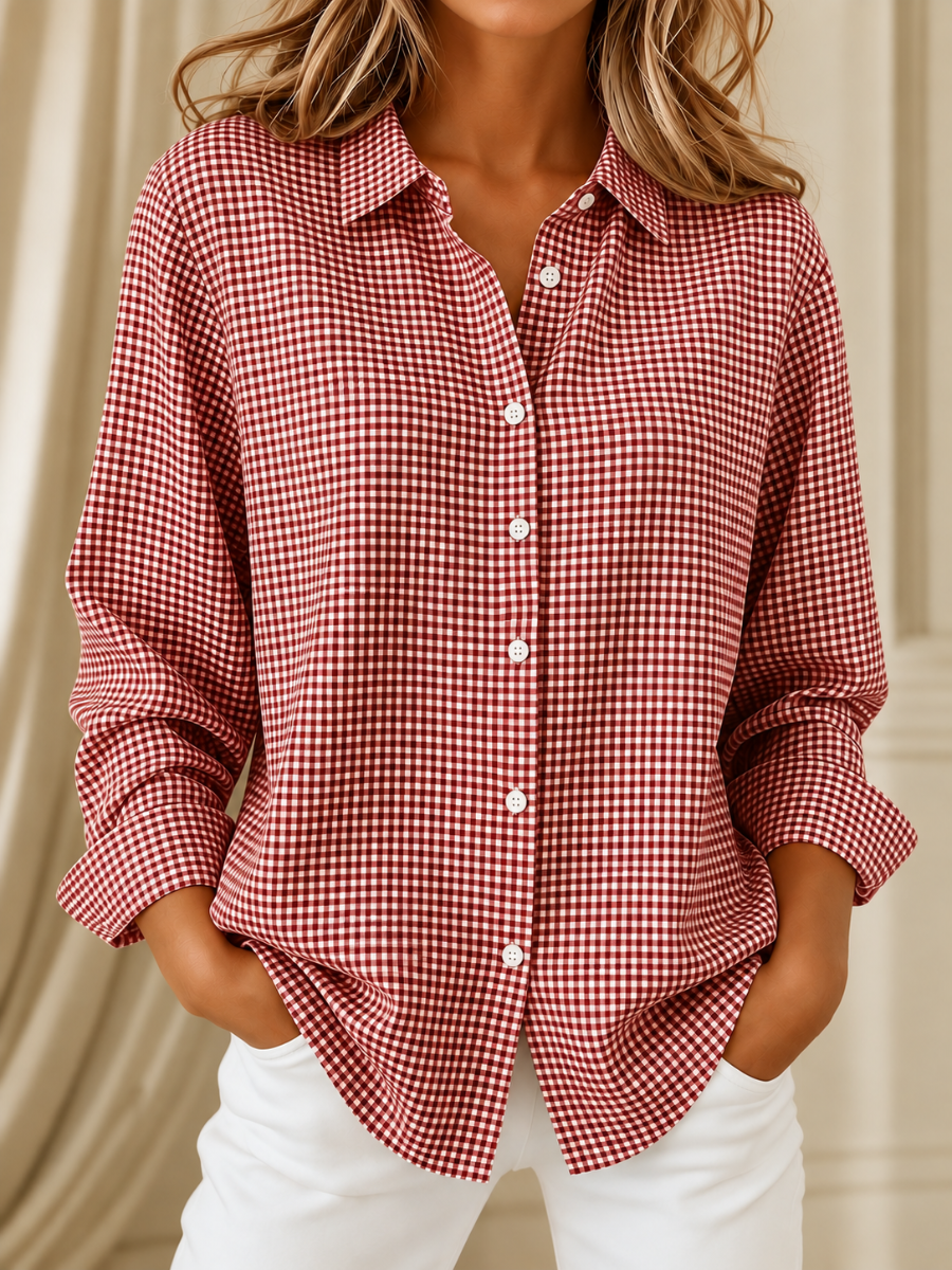 Elowen | Camisa de cuadros con botones