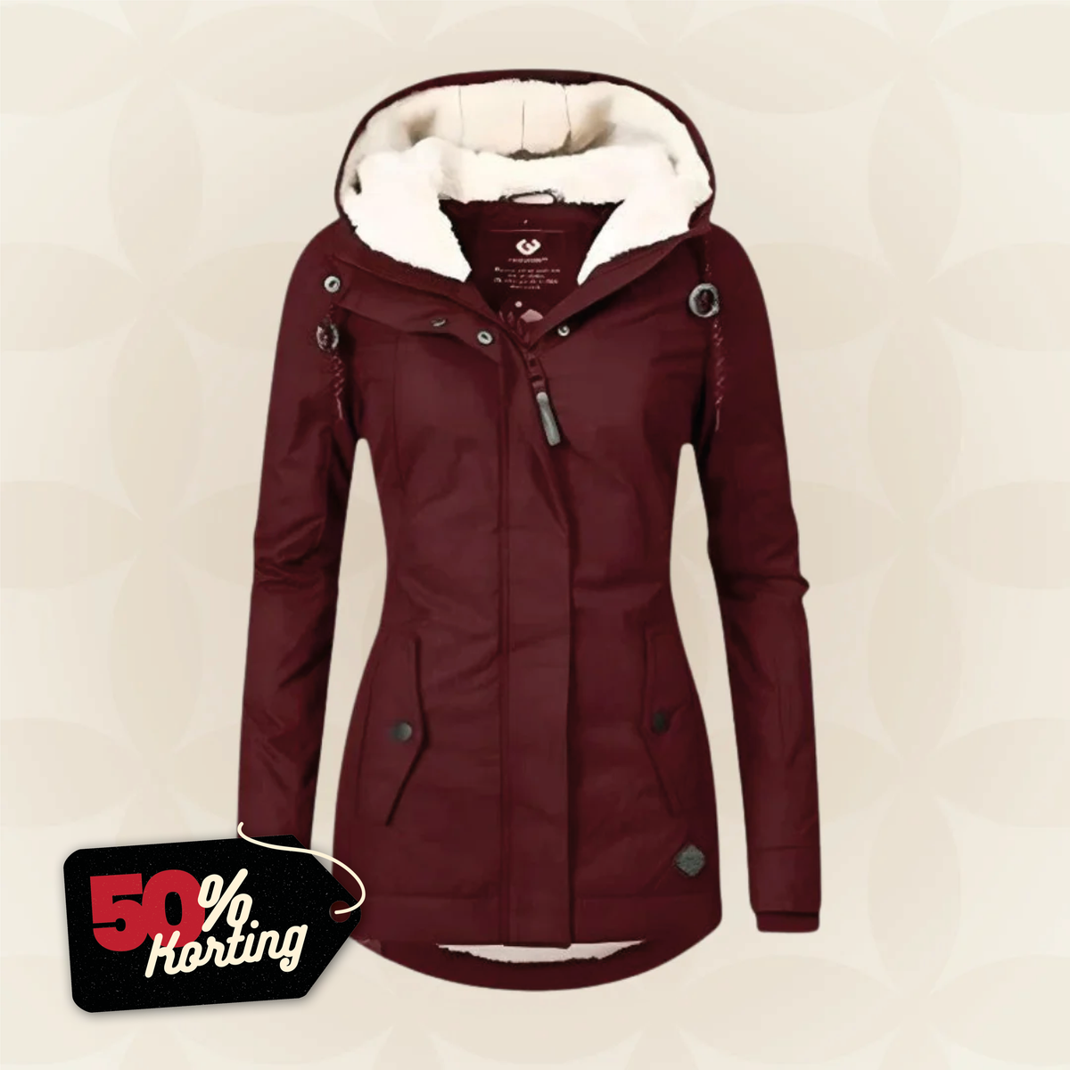Kirsten | Abrigo de invierno repelente al agua con capucha