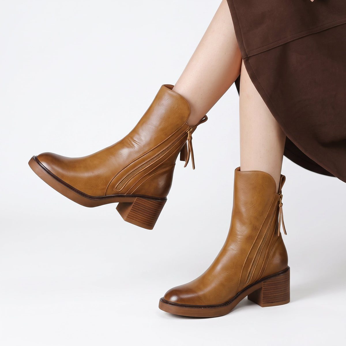 Monica | Botines elegantes con cremallera lateral