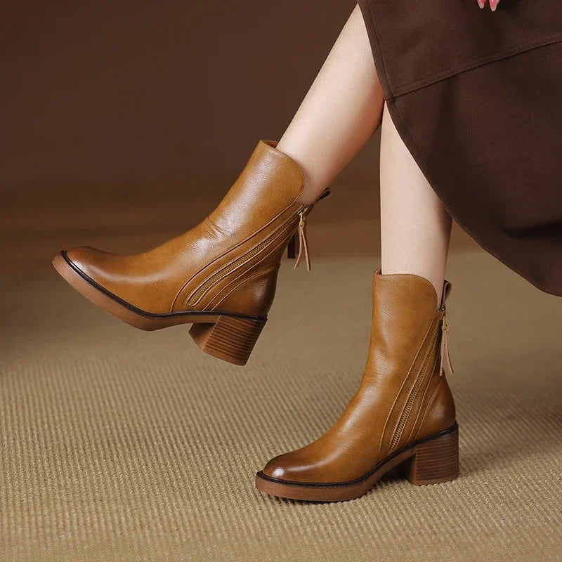 Monica | Botines elegantes con cremallera lateral