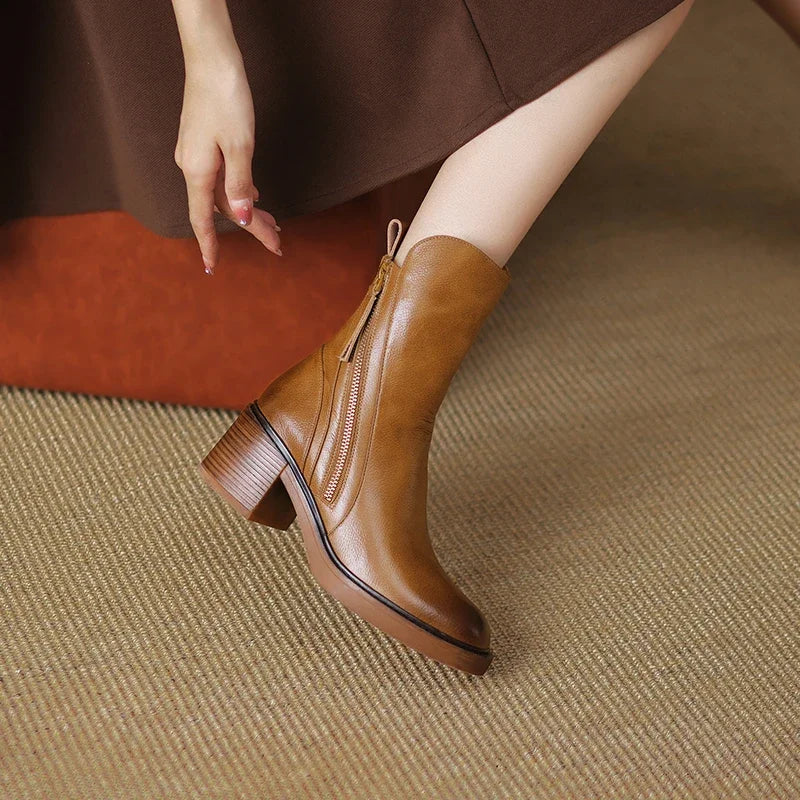 Monica | Botines elegantes con cremallera lateral