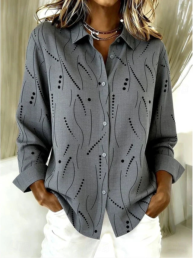 Pernella | Blusa de estampado de líneas punteadas