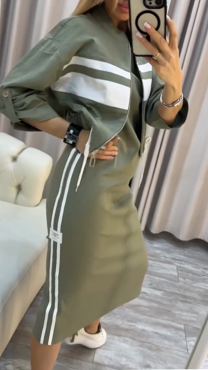 Nova | Conjunto casual de vestido y chaqueta