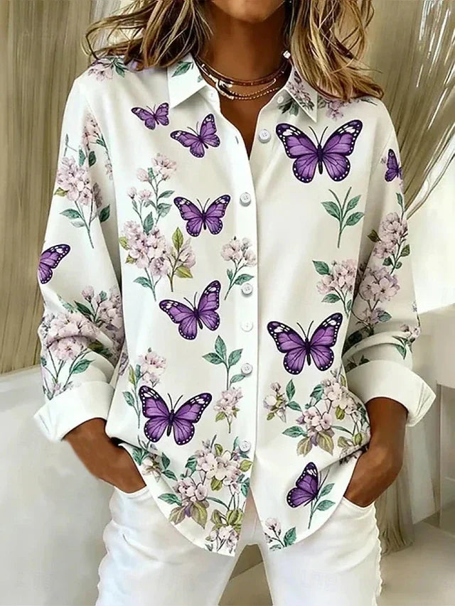 Dahlia | Blusa con estampado de mariposas
