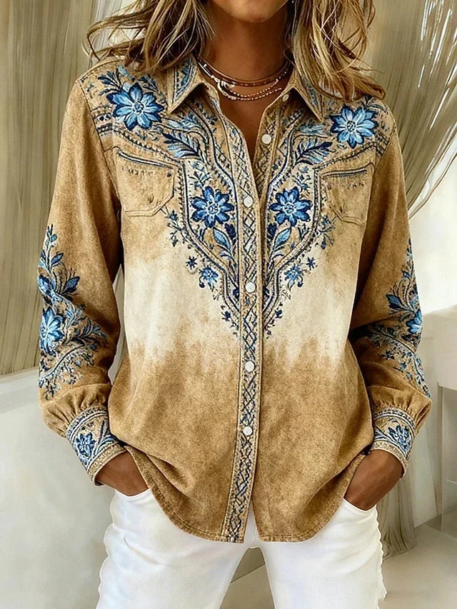 Tucson | Blusa floral de inspiración western