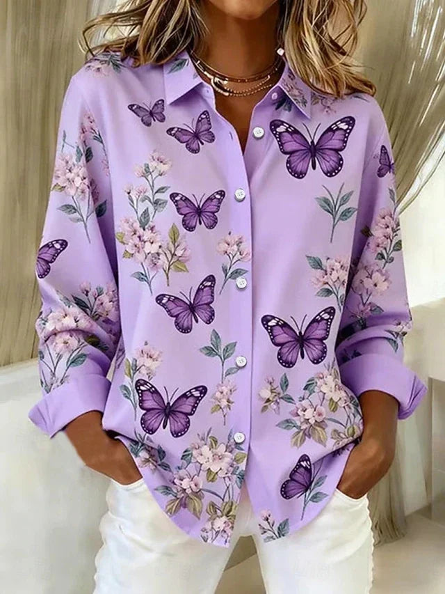 Dahlia | Blusa con estampado de mariposas